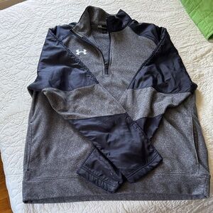 Under Armour Gray and Black Half-Zip Pullover